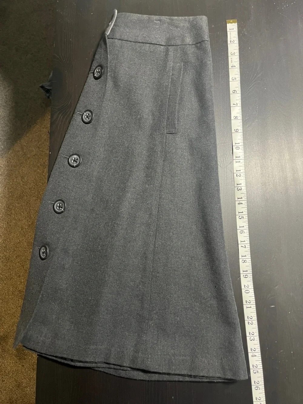 Banana Republic Black Button-Front A-Line Skirt - Picture 4 of 6